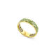 Серебряное кольцо "Спаси и сохрани" с темно-зеленой эмалью KLSPE0106