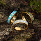 Серебряное кольцо наперстная молитва Сергию Радонежскому серебряное с эмалью бело-голубого цвета KLSPE0603