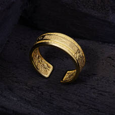 Православное кольцо «Ихтис - Спаси и сохрани» из желтого золота KLZ0902