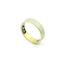 Золотое кольцо Спаси и сохрани венчальное с белой эмалью женское KLZE0502