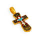 Крест Голгофа серебряный (красно-черная эмаль) KRSPE0104