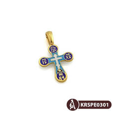 Христианский женский крестик из серебра KRSPE0301