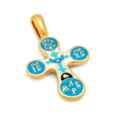 Серебряный православный крест для мужчины KRSPE0403
