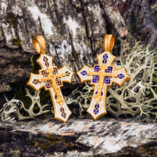 Серебряный православный крест для мужчины KRSPE0700