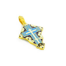 Христианский женский крестик из серебра KRSPE0801