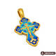 Нательный крестик с эмалью - Распятие Господа нашего Иисуса Христа, Хризма KRSPE09