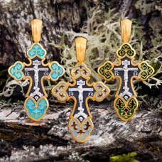 Православный женский крестик из серебра KRSPE1000