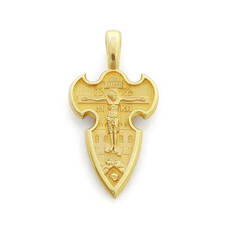 Крест православный золотой мужской KRZ0402
