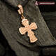 Золотой женский крест «Распятие Господа нашего Иисуса Христа» (арт. KRZ0501)
