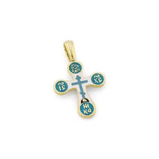 Крест православный золотой мужской KRZE0301