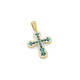 Золотой крестик женский с эмалью - Голгофский KRZE0301