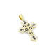 Золотой крестик православный с эмалью - Распятие Господа нашего Иисуса Христа KRZE0702