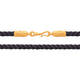 Гайтан для крестика плетеный из шелковой нити с позолоченной застежкой, D 3,0 мм (арт. SHSP3005)