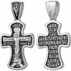 Детский крестик серебряный с чернением (арт. 21111-101)