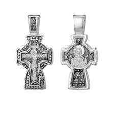 Серебряный крест - Распятие, икона Божией Матери "Знамение" (арт. 21111-163)