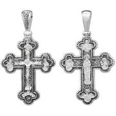 Крест большой нательный из серебра (арт. 21111-212)
