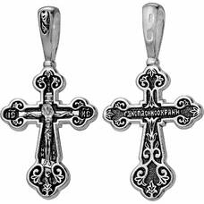 Православный крест серебро «Молитва Спаси и сохрани» (арт. 21111-28)