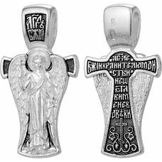 Православный крест из серебра с чернением Ангел Хранитель (арт. 21111-71)