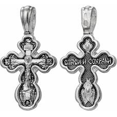 Крестик крестильный серебряный «Молитва Спаси и сохрани» (арт. 21111-94)