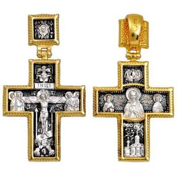 Православный крест - Распятие Иисуса Христа, Сергий Радонежский (арт. 21112-227)