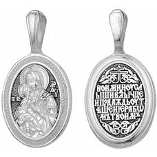 Нательный образок иконы "Владимирской" Божией Матери  с молитвой (арт. 21211-129)