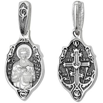 Нательная икона (образок) Пантелеимон Целитель, Голгофский крест (арт. 21211-34)