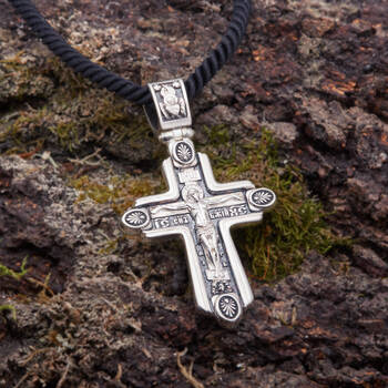 Крестик для мужчины «Распятие Иисуса Христа с молитвой ко Кресту» (арт. 21111-168)