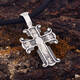 Нательный крест православный: Распятие, Валаамская икона Божией Матери (арт. 21111-219)