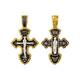 Серебряный крест мужской «Распятие Иисуса Христа, Сергий Радонежский» (арт. 21112-214)
