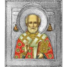 Икона Николай чудотворец Мирликийский в ризе (арт. 12240104)