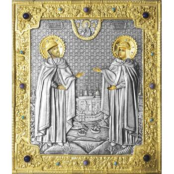 Икона Петр и Феврония в ризе (арт. 12240111)