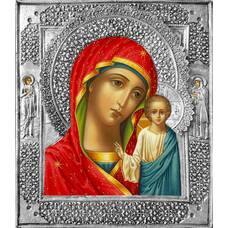 Казанская икона Божией матери с предстоящими в ризе (арт. 1224014)