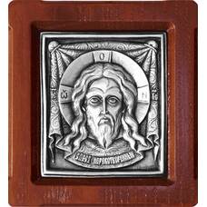 Икона Спас Нерукотворный в серебре и деревянной рамке (арт. 12240169)