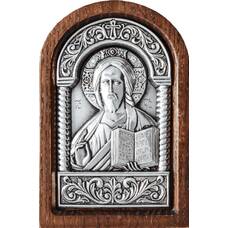 Икона Господь Вседержитель в серебре и деревянной рамке (арт. 12240171)