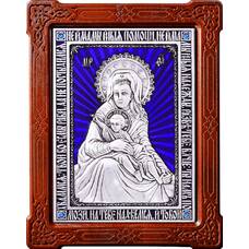 Икона Божией Матери Милостивая (Зачатьевский монастырь Москва) в серебре с эмалью (арт. 12240197)