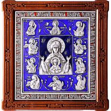 Курская коренная икона Божией Матери (Знамение) в серебре и эмалью (арт. 12240228)