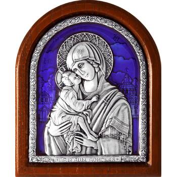 Донская икона Божией Матери в серебре с эмалью (арт. 12240234)