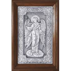 Икона Ангела Хранителя в серебре и в деревянной рамке (арт. 12240272)