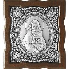 Икона Арсения Усть-Медведицкая в серебре с эмалью и деревянной рамкой (арт. 12240316)