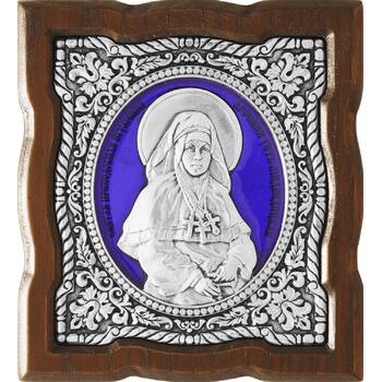 Икона Арсения Усть-Медведицкая в серебре с эмалью и деревянной рамкой (арт. 12240317)