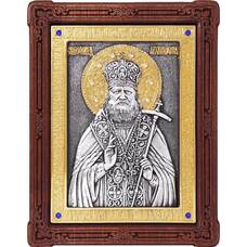 Икона Лука Войно-Ясенецкий, свт. Симферопольский и Крымский в серебре с позолотой (арт. 12240352)