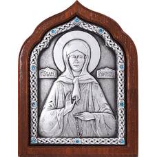 Икона Матрона Московская в серебре и деревянной рамкой (арт. 12240359)