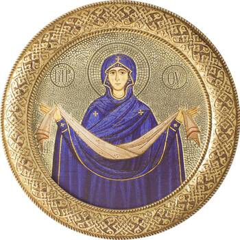 Икона Покрова Богородицы басменном окладе (арт. 1224040)