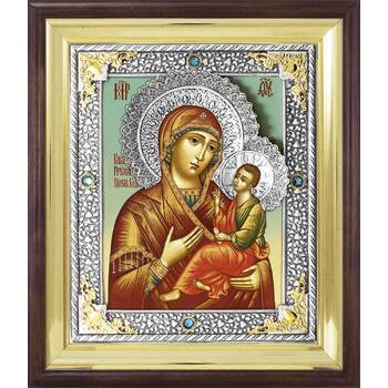 Икона Грузинской (Раифской) Божией Матери в ризе и деревянном окладе (арт. 1224044)