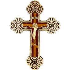 Настенный крест с полной поталью и бронзовым распятием (арт. 12240483)