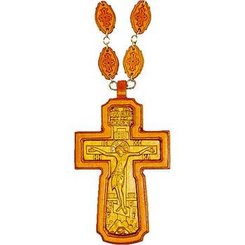 Наперсный крест (иерейский) резной из яблони и груши (арт. 12240485)