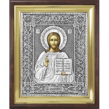 Икона Господь Вседержитель в ризе и деревянном киоте (арт. 1224061)
