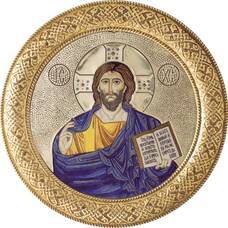 Икона Господь Пантократор в басменном окладе (арт. 1224073)