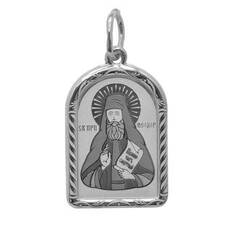 Образок нательный серебро Ag 925 «преподобный Федор Студит» (арт. 13121-127)