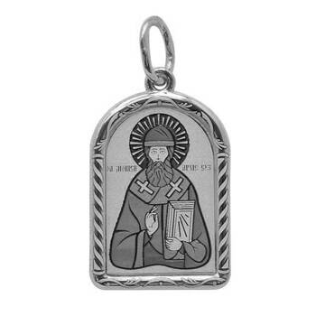 Образок нательный серебряная Ag 925 «святитель Дионисий, архиепископ Суздальский» (арт. 13121-129)